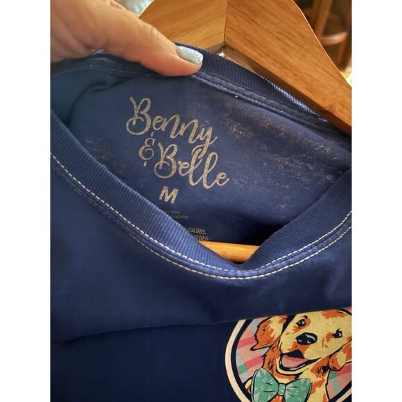 Benny & Belle Light Blue Dog Shirt Medium - Picture 4 of 4
